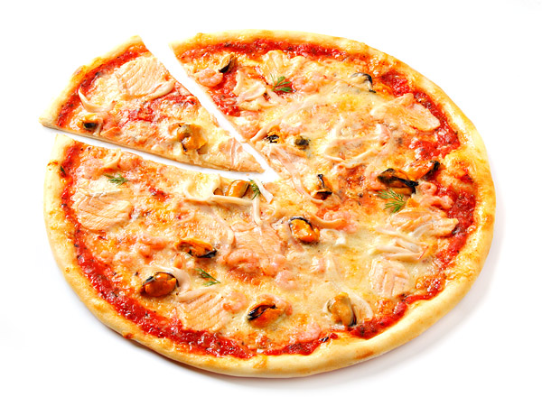 Мини-пицца с морепродуктами
